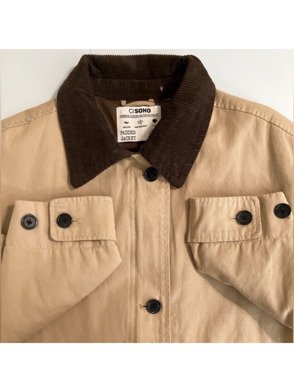 Ci-Sono Canvas Button-Down Utility Barn Jacket Spring Oversized XS/Medium - Picture 8 of 15